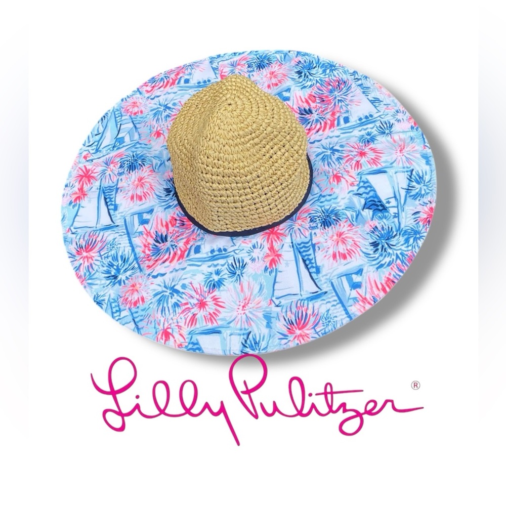 Lilly Pulitzer Beach Sun Hat "Sea To Shining Sea" Style 001721